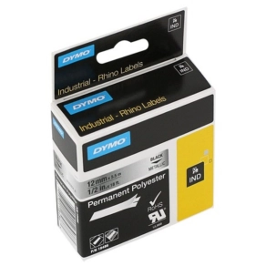   Dymo szalag 12mm x5,5m metál  ID1 polieszter, 18761/18486  Rhino 5000-hez