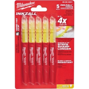   Milwaukee Inkzall Szövegkiemelő Sárga (5 darabos kiszerelés) 48223201