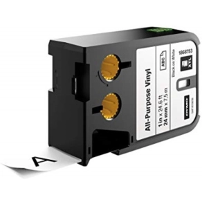 DYMO XTL (24 mm) Vinyl, fekete/fehér, 7m 1868753