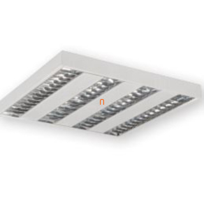   Tükrös rácsos falon kívüli/süllyeszthető lámpatest 4x14W LED fénycsőhöz
