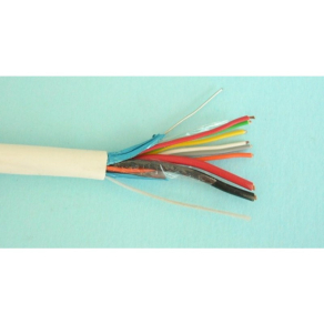   Alarm vezeték  2x0,5+ 6x0,22 mm2 CCA fehér (100) 65V (YYSch, riasztó kábel)