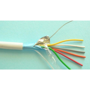   Alarm vezeték   6x0,22 mm2 réz fehér (100) 65V (YYSch, riasztó kábel)