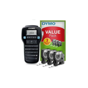   Dymo gép LM-160 hordozható (QWERTY billentyűzettel) + 3db D1 kazetta 12mm x7m fehér (fekete betű) 45013, csomagban (2142267)