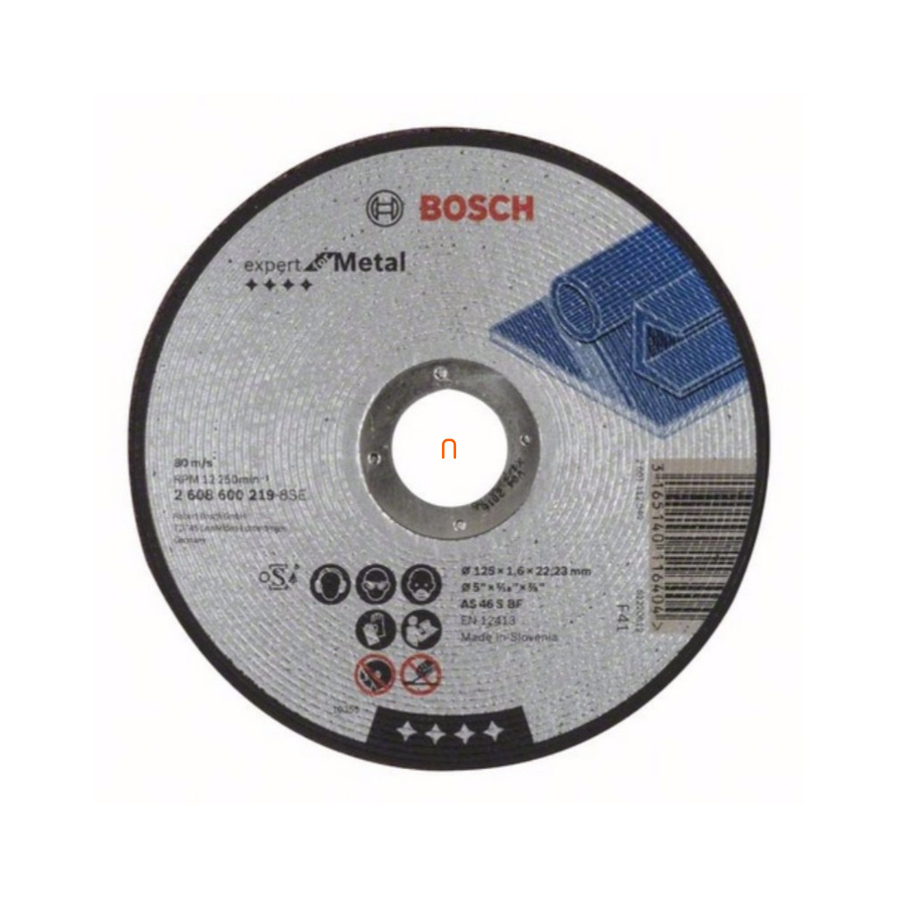 Bosch fém vágótárcsa egyenes 125x1,6mm Expert for Metal (2608600219)
