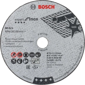   Bosch fém darabolótárcsa Expert for Inox 76x1,0x10 mm (2608601520) Betonvashoz