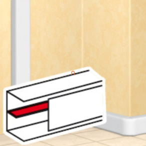   Legrand DLP válaszfal ragasztható, 60x35/50 és 80x35 csatornához - 10584