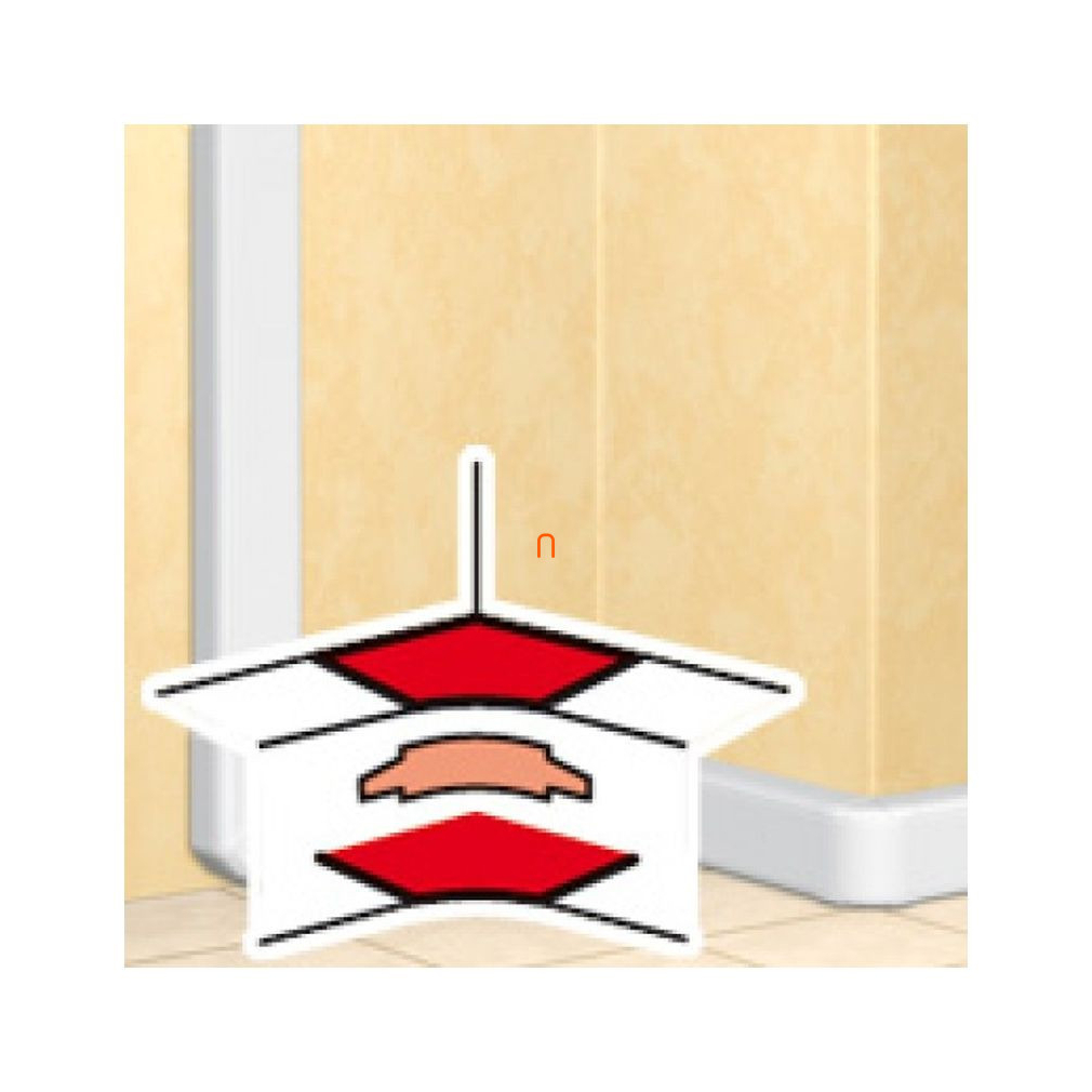 DLP belső könyök 50x105mm-es csatornáhozl 010605