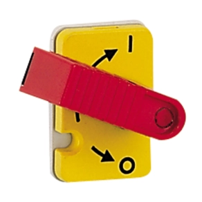   Legrand Vistop 32A 3P mellső, piros kar/sárga fedlap, terhelésszakaszoló kapcsoló sínre - 22300