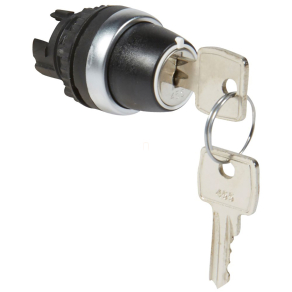   Legrand Osmoz kulcsos 2 fix V állású kapcsoló 90°-fekete - 23954