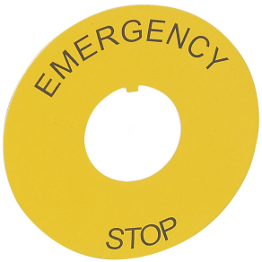   Legrand Osmoz cimke vészleállító nyomógombhoz, Ø60-"EMERGENCY STOP" - 24176