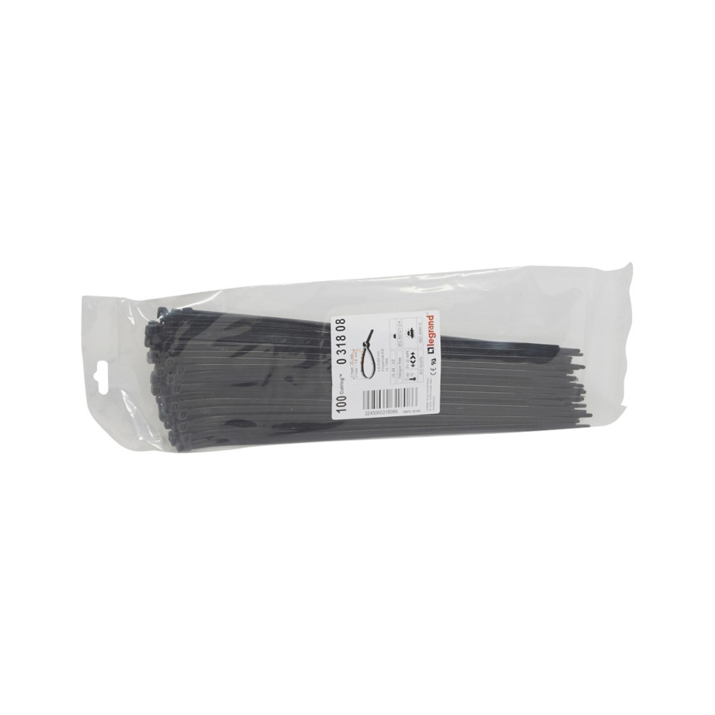 Kábelkötegelő 280x4,6 fekete, UV-álló Colring 031808 Legrand