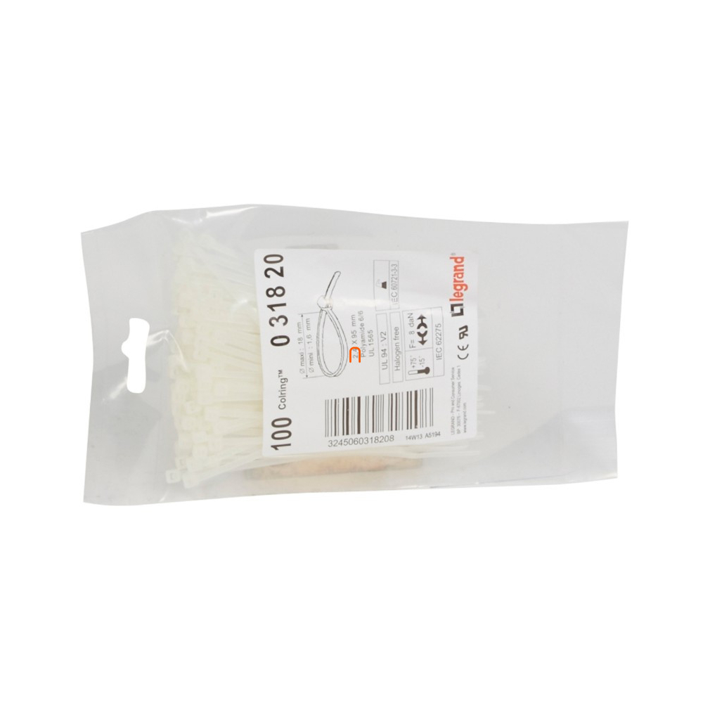 Legrand kábelkötegelő 95x2,4 natúr Colring 031820