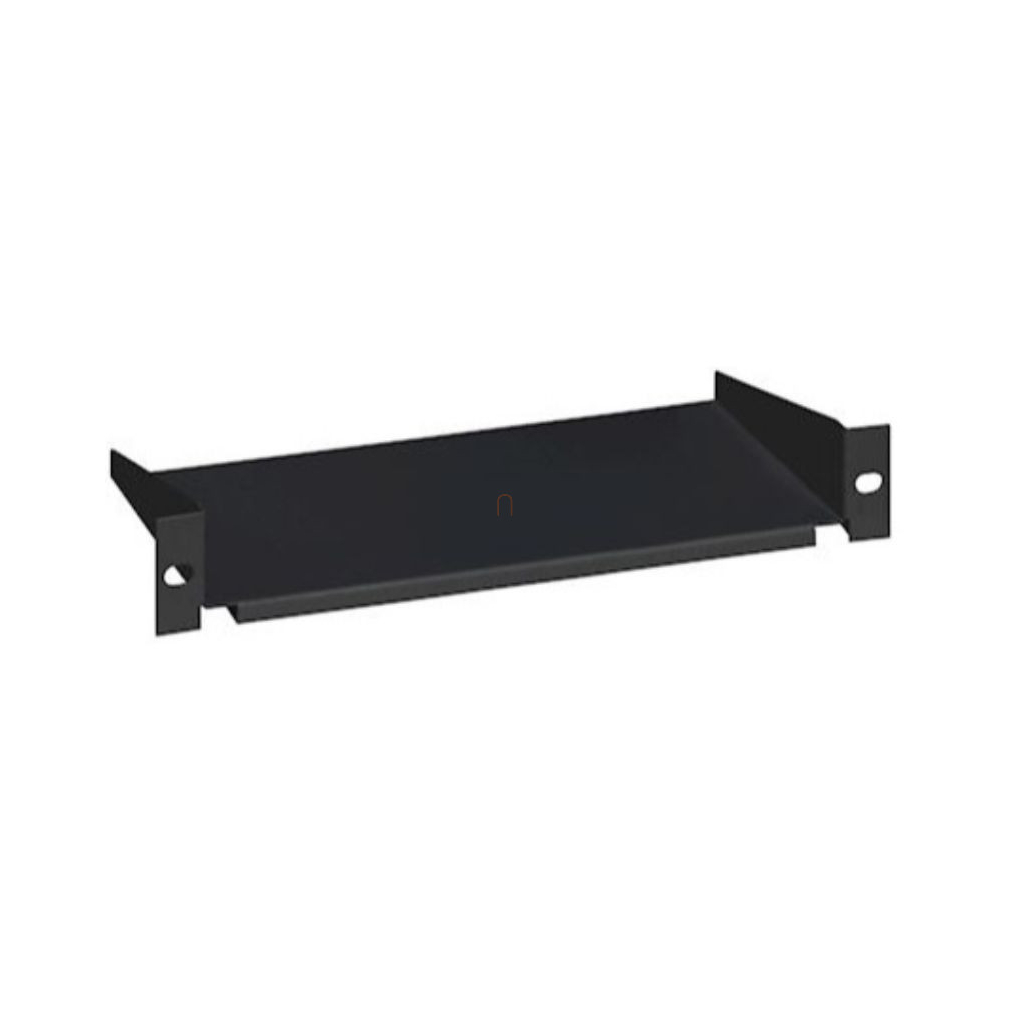 Leg.046223 tálca fix 1U-10coll  2 ponton rögzíthető csavarral MÉLY: 120 MAX: 10 kg fekete LCS2