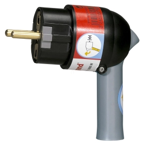   Legrand földelt csatlakozódugó kiemelőkarral, szürke-fekete - 50176