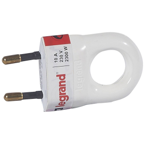 Legrand 2P csatlakozódugó 10A, fehér műanyag - 50312