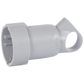   Legrand földelt csatlakozóaljzat kiemelővel, hátsó bekötésű, szürke - 50325