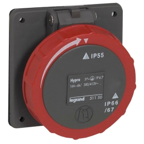   Legrand Hypra Dafbe-164k06 400V~ IP66/67-55 rögzíthető aljzat - 51151