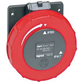   Legrand Hypra Dafbe-324k06 400V~ IP66/67-55 rögzíthető aljzat - 53051