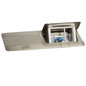   Legrand Pop-up felnyíló süllyesztett doboz 6 (2×3) modul, rozsdamentes acél, üres - 54022