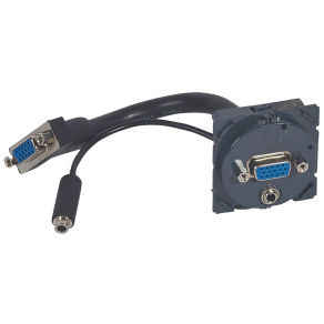   Legrand Céliane HD15 aljzat + 3, 5 mm Jack bemenet, elővezetékezett - 67376