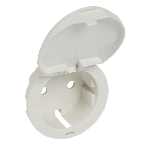   Legrand Céliane 2P+F csatlakozóaljzat burkolat, csapófedeles, fehér - 68140