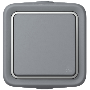   Legrand Plexo 55 falonkívüli egypólusú nyomó N/O, komplett, szürke - 69720