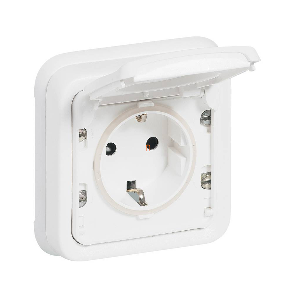 Legrand Plexo 55 süllyesztett 2P+F aljzat csapófedéllel, csavaros, komplett, Antimikrobiális 070772