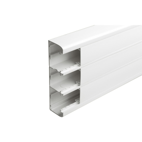   Legrand DLP bepattintható kábelcsatorna, 180 x 50 mm, 3 rekeszes, válaszfallal, 3 x 45 mm-es fedéllel, 2 m, fehér - 75606