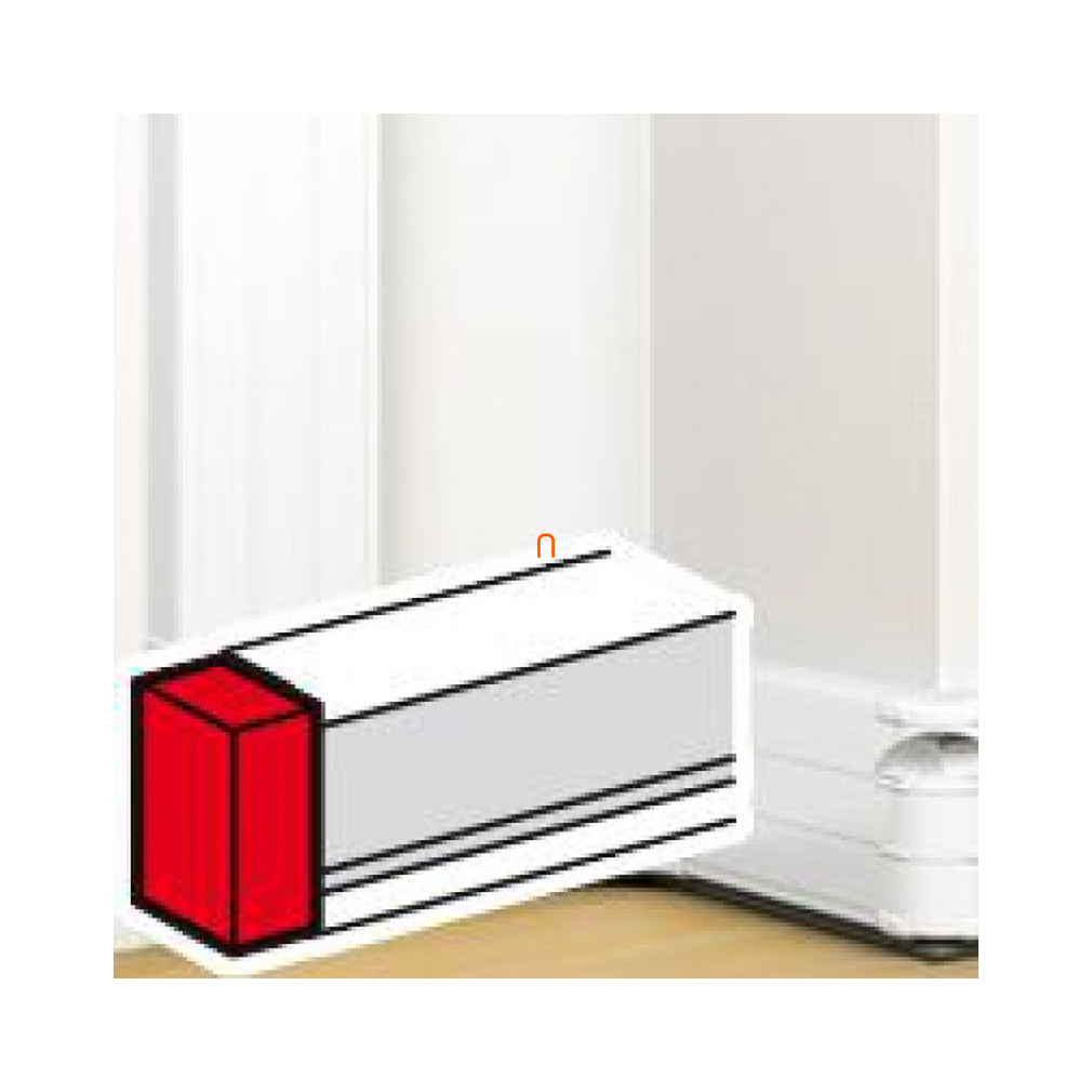 Leg.075616 DLP végzáró elem bepattintható kábelcsatornához, 180 x 50 mm, fehér