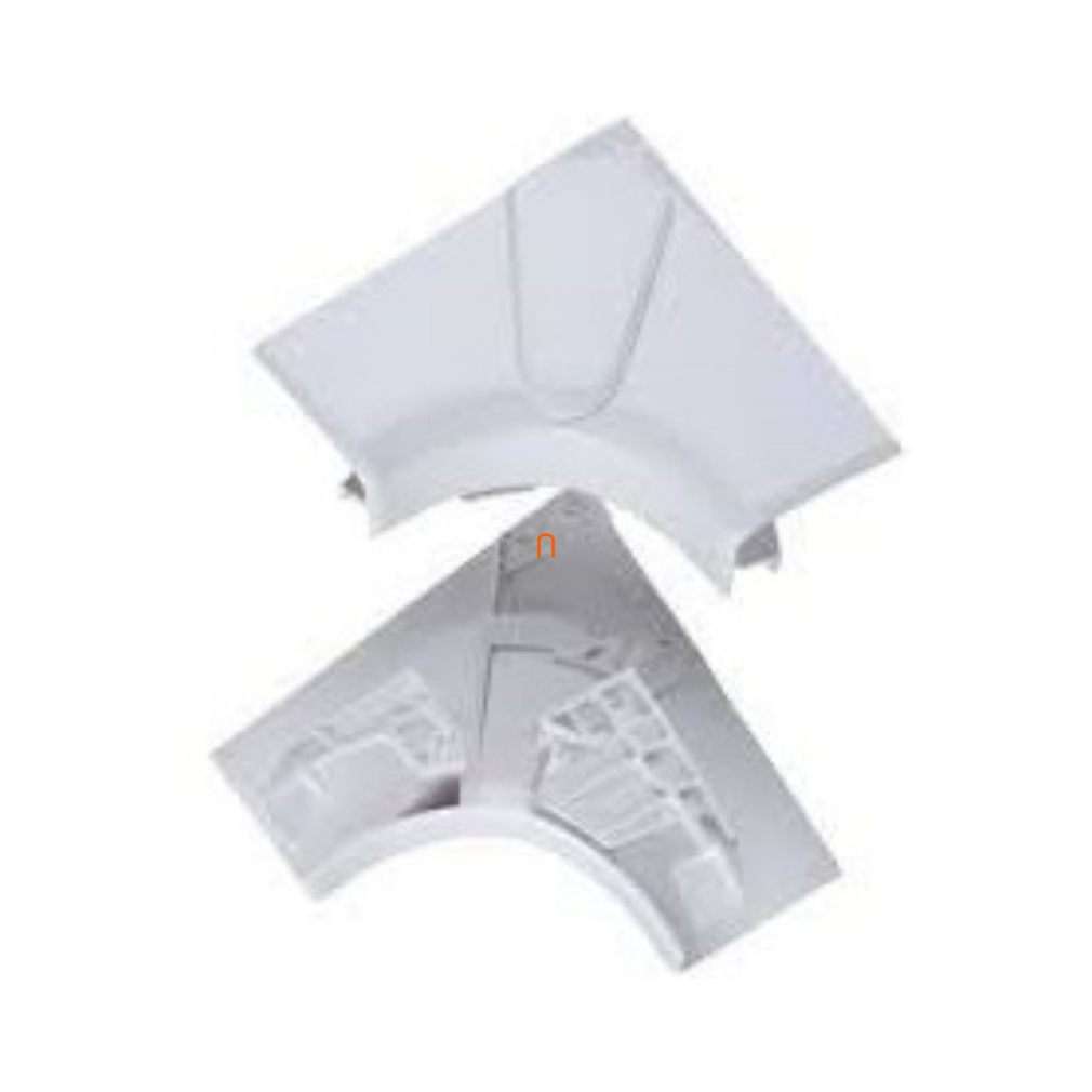 Legrand 075621 DLP belső könyök elem bepattintható kábelcsatornához, állítható belső szög: 80 -120fok, 80 x 50 mm, fehér