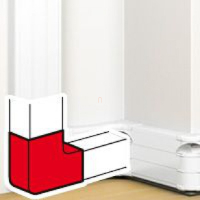   Legrand DLP kanyarelem bepattintható kábelcsatornához, 90°, 180 x 50 mm, fehér - 75646