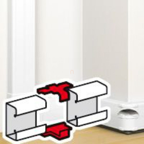   Legrand DLP csatorna összekötő elem bepattintható kábelcsatornához, 145 x 50 mm, fehér - 75663