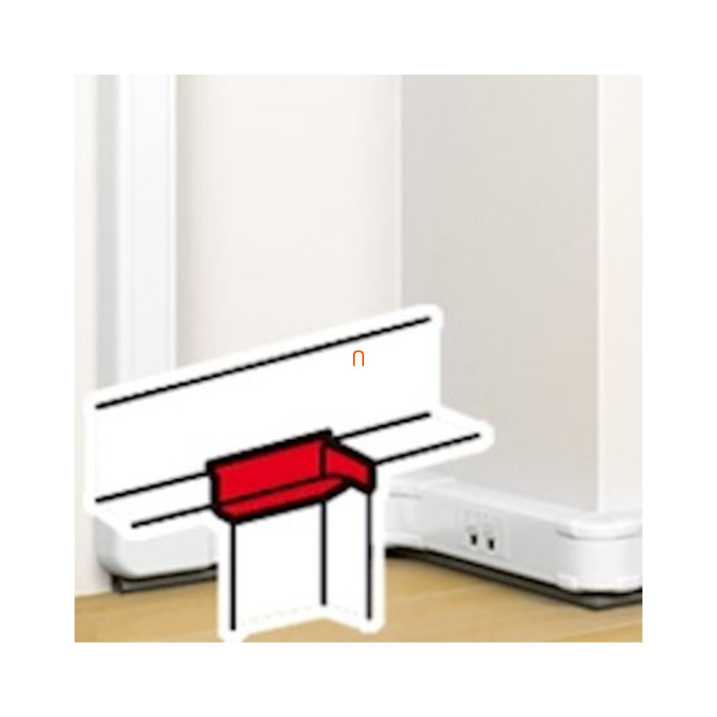 Leg.075672 DLP T- elágazó elem bepattintható kábelcsatornához, elágazást biztosít 105 x 50 mm csatornákhoz, 105 x 50 mm / 145 x 50 mm, fehér