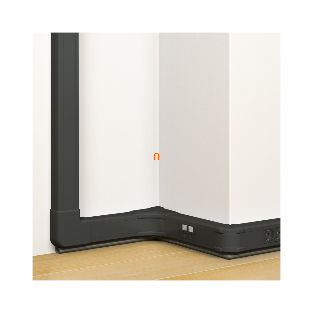 Legrand 075750 DLP-S kábelcsatorna 80×50 mm, hajlékony fedéllel, bepattintható 45-ös szerelvényhez, fekete