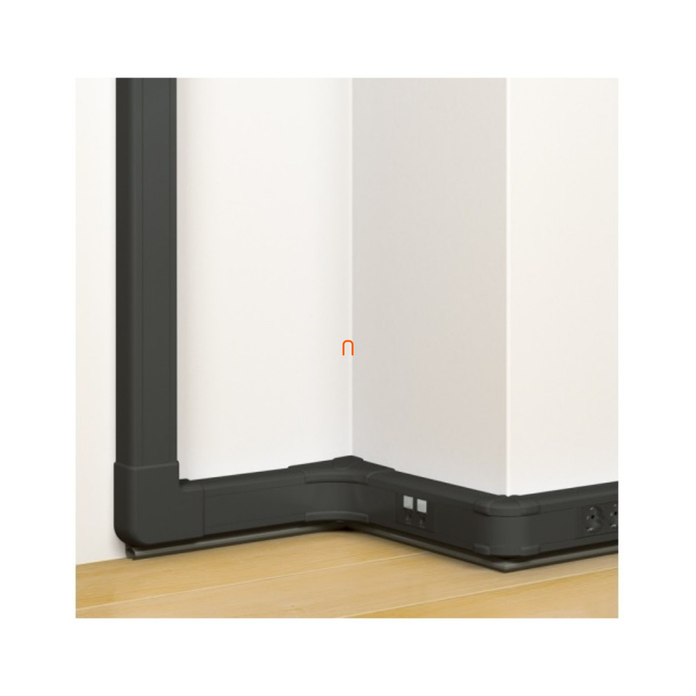 Legrand 075752 DLP-S kábelcsatorna 130×50 mm, hajlékony fedéllel, bepattintható 45-ös szerelvényhez, fekete