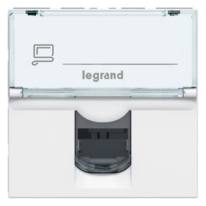   Legrand Program Mosaic LCS2 RJ45 aljzat Cat 5e UTP 2 modul fehér - 76554
