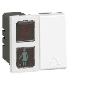   Legrand Program Mosaic hotelszoba-állapot kijelző, jelzőlámpa és csengőnyomó, 2 modul széles - 77047