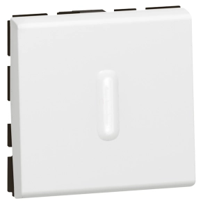   Legrand Program Mosaic kétpólusú váltókapcsoló fényjelzéssel, 2 modulos, fehér - 77064