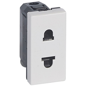   Legrand Program Mosaic csatlakozó aljzat EURO-US szabvány, 1m, 16A, fehér - 77501