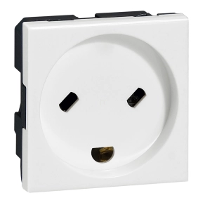   Legrand Program Mosaic csatlakozó aljzat dán szabvány, 2m, UPS-hez, biztonsági zsaluval, fehér - 77509