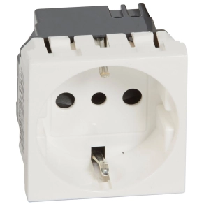   Legrand Program Mosaic csatlakozó aljzat német szabvány, 2m, 10A, fehér - 77512