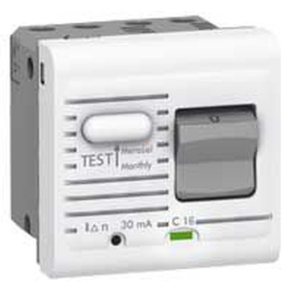   Legrand Program Mosaic 1P áramvédő kapcsoló 16A 2m, 10mA, fehér - 77534