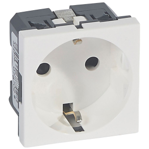   Legrand Program Mosaic 2P+F csatlakozóaljzat, antimikrobiális, fehér - 78702