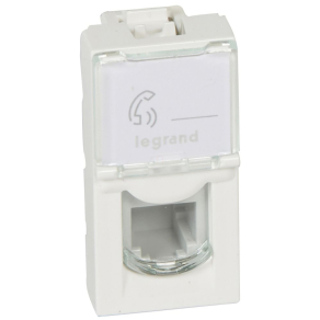 Legrand Program Mosaic RJ11 aljzat 1m, fehér - 78730