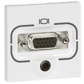   Legrand Program Mosaic HD15 bemenet csavaros bekötésű + 3 5 mm audió Jack bemenet 2 modulos - 78774