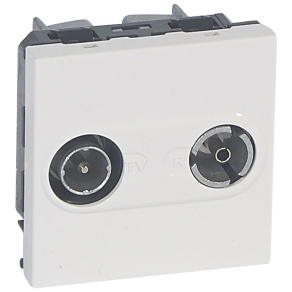   Legrand Program Mosaic TV-RD aljzat végzáró 10dB, 2m, fehér - 78788