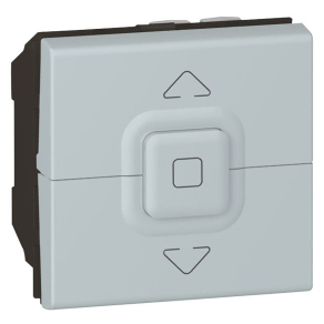   Legrand Program Mosaic redőnynyomó 1 vagy több redőnyhöz, motorok közvetlen vezérléséhez, 2 állapot: fel/le, 2 modul, alumínium - 79228