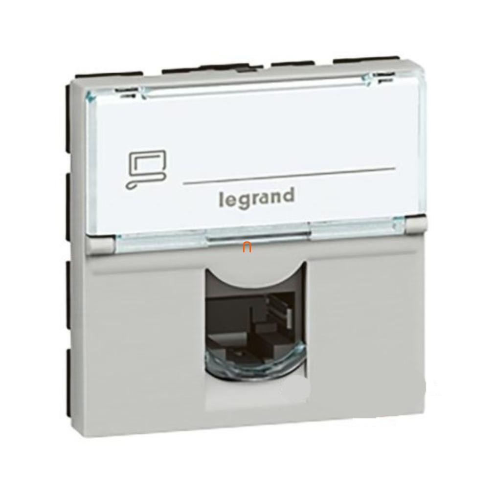 Legrand 079454 P.Mosaic LCS2 RJ45 aljzat Cat.5e UTP, 2 mod, alumínium