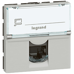   Legrand Program Mosaic LCS2 RJ45 aljzat Cat.5e UTP 2 mod alumínium - 79454