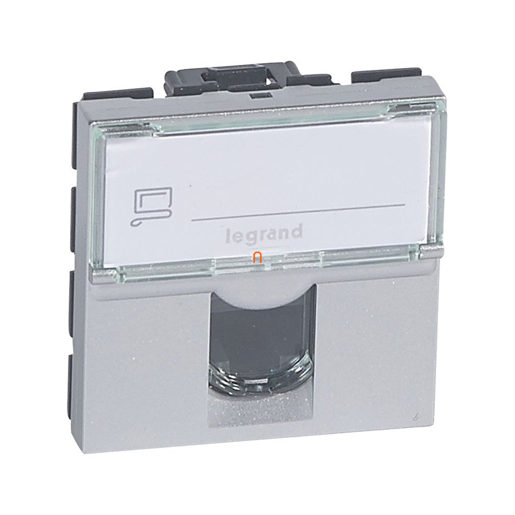 Legrand 079464 P. Mosaic LCS2 RJ45 aljzat Cat 6 UTP, 2 mod, alumínium